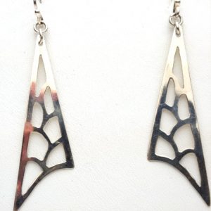 Sterling Cutout Triangle Earrings Handcrafted Artisan Jewelry