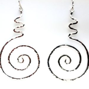 Sterling Swirls earrings Handcrafted Artisan Jewelry