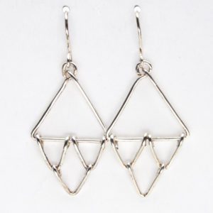 Sterling Triangle Earrings